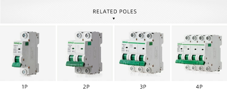 6A to 63A Singi Low Voltage Miniature Circuit Breaker with Factory Price