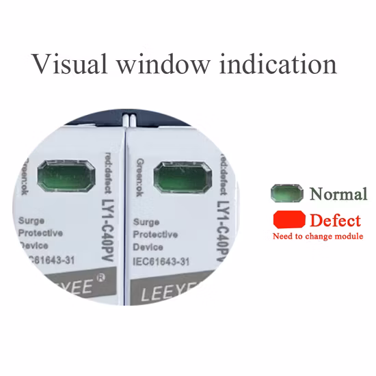 2p 1000V DC 40kA MOV 클래스 II DIN 레일 DC 태양광 서지 보호 장치