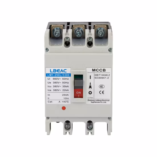 MCCB Dam1-250 Asta Semko 인증을 받은 3극 몰드 케이스 회로 차단기